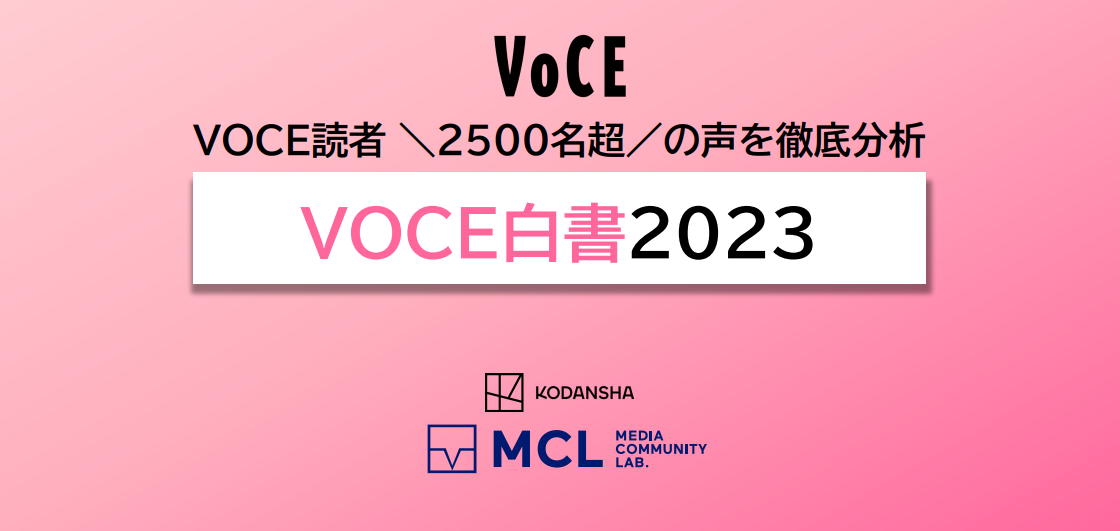 【講談社】VOCE読者2500名超の声を徹底分析　VOCE白書2023