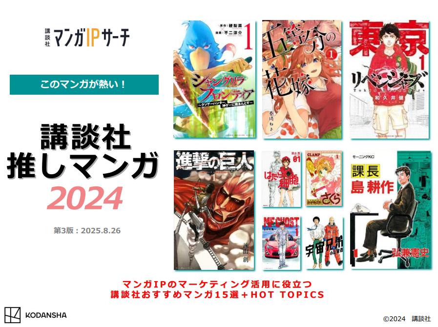 【講談社】推しマンガ2024 ── 「マンガIP」でマーケティング課題を解決！