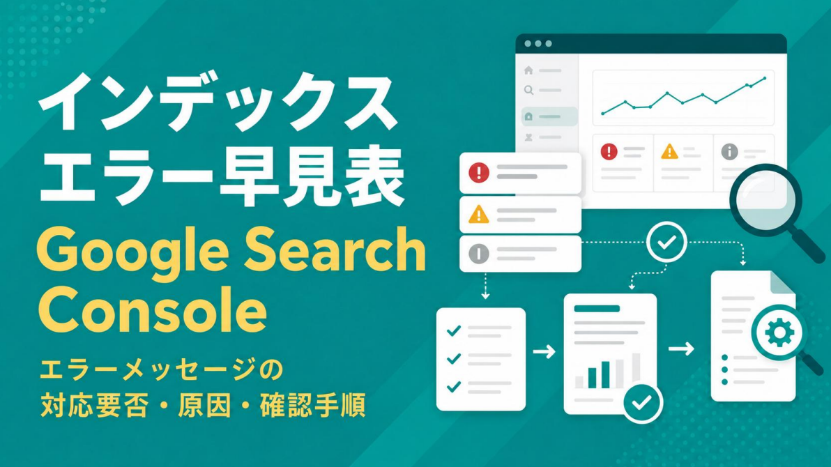 Google Search Consoleインデックスエラー早見表