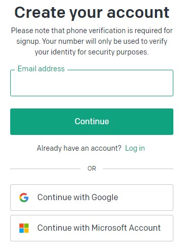 ChatGPTでログインに必要なメールアドレスの登録方法