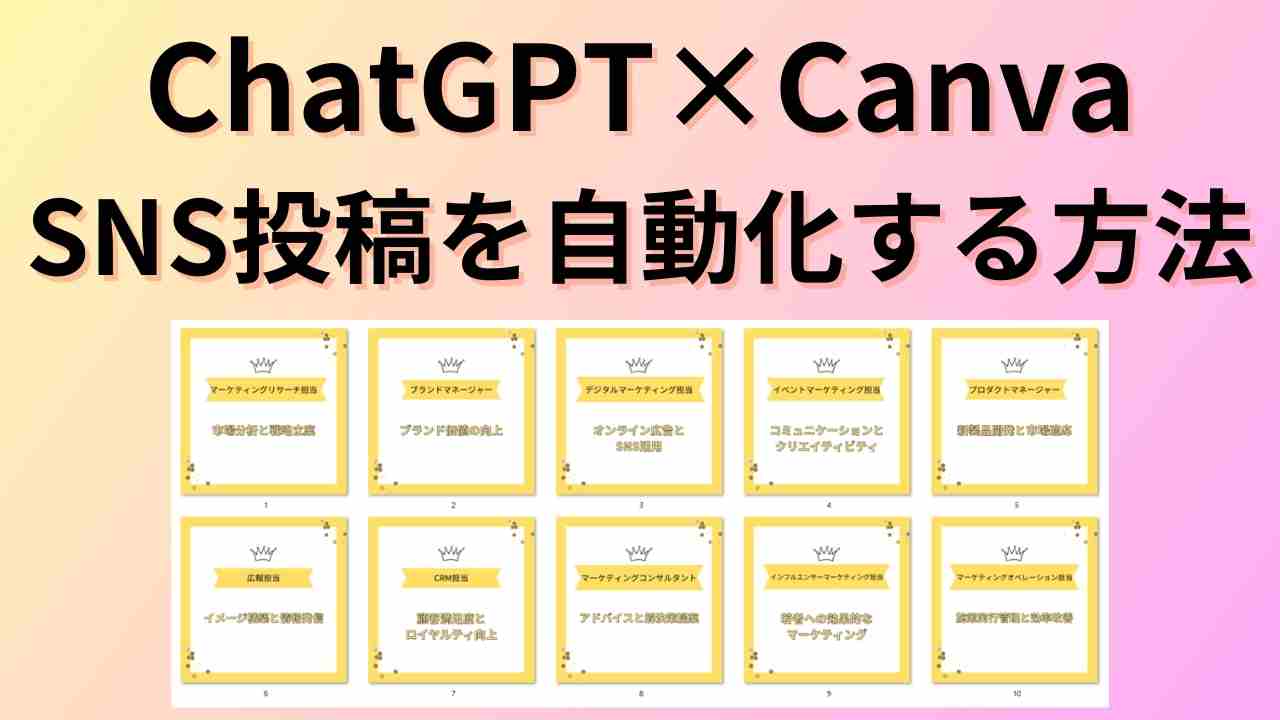 ChatGPT&Canva｜SNS投稿を自動化する方法