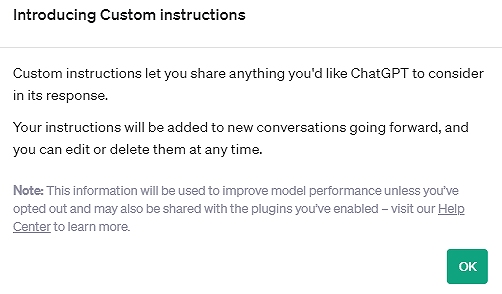 Introducing Custom instructions