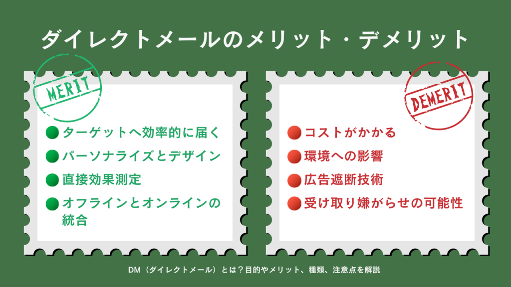 ダイレクトメールのメリット・デメリット